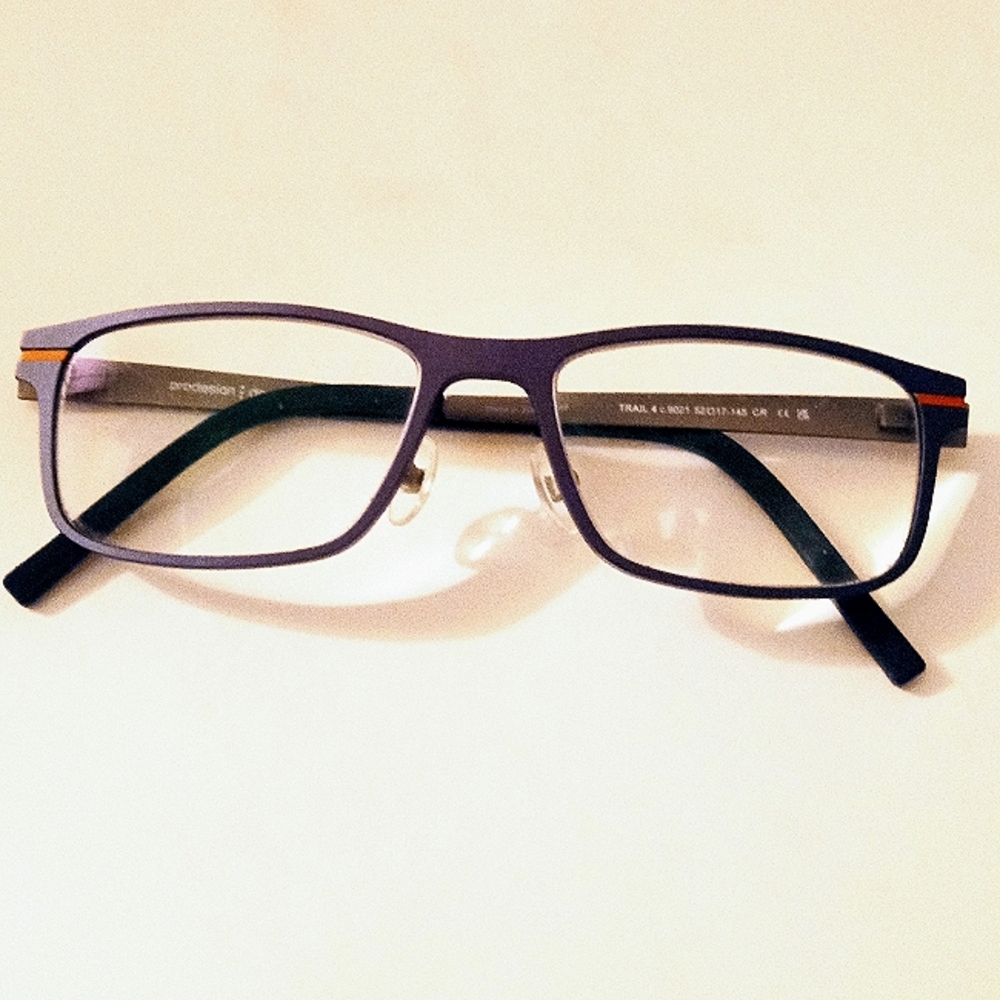 PRODESIGN DENMARK UNISEX TRAIL 4 C.9021 BLUE ORANGE GREY FRAMES EYEGLASSES